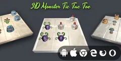 3D Monster Tic Tac Toe